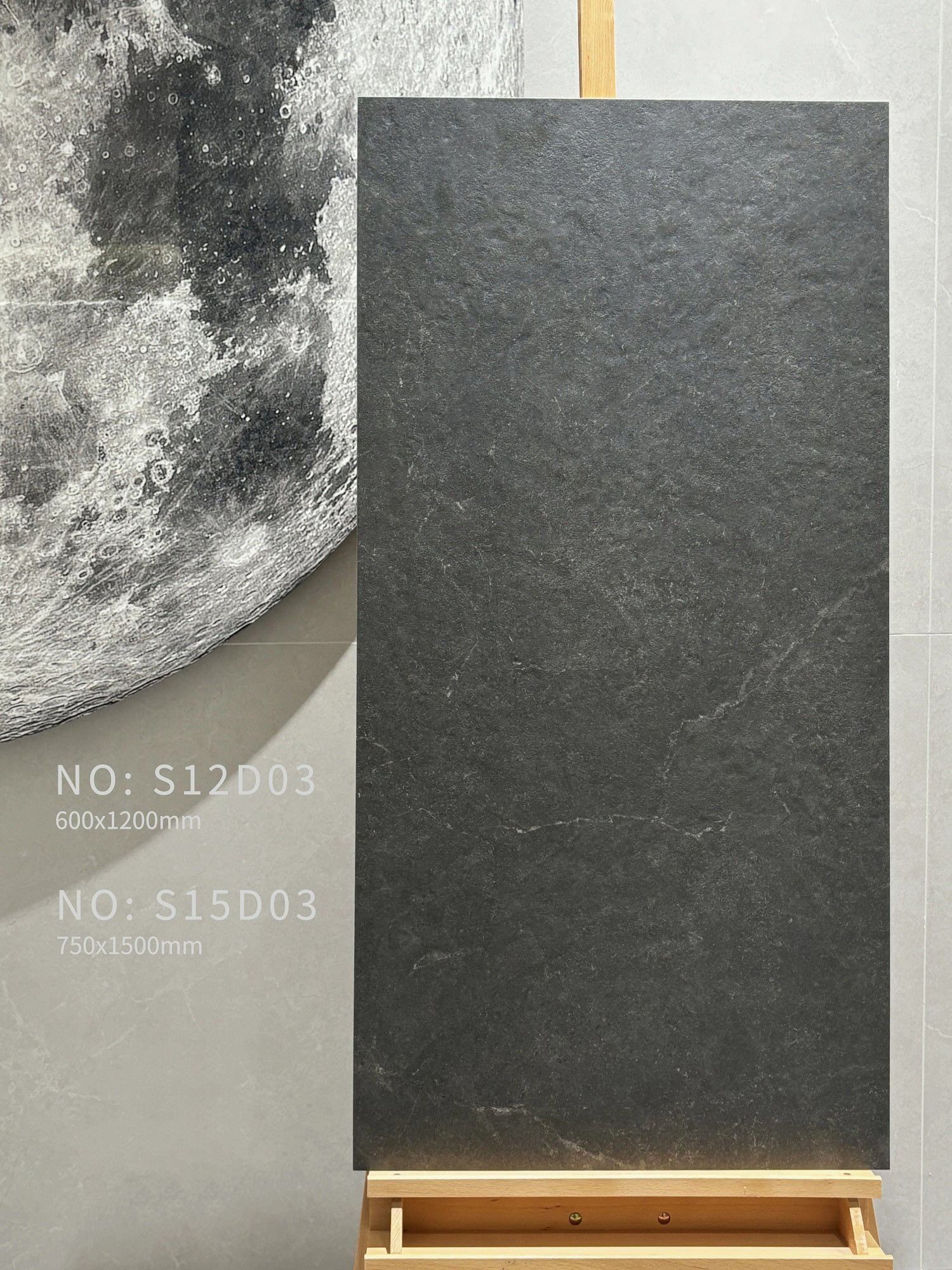 Non-Slip Dark Gray Soft Glazed Inside Floor 600x1200mm Vintage Porcelain Tiles For Kitchen