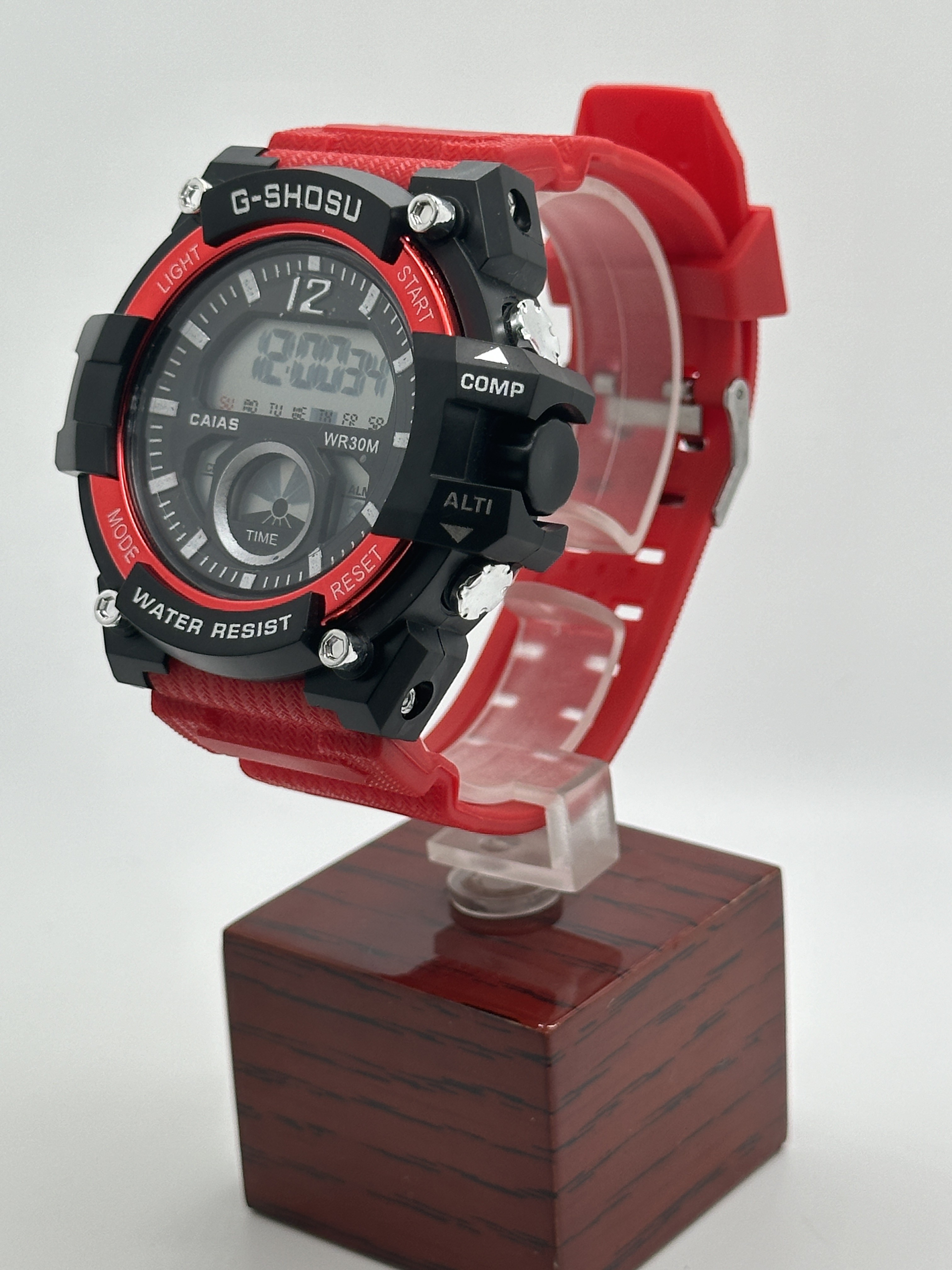 Battery Powered Digital Sport Watch With Silicone Strap 3ATM Waterproof