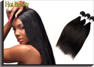 China Double Machine Weft Virgin Peruvian Straight Hair 24 Inch Hair Extensions factory