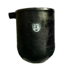 China 150kg Capacity Zinc Melting Crucible Round Shape Excellent Corrosion Resistance factory