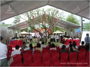 China 10X15 M White UV Protective Clear Span Fabric Buildings , Clear Span Marquee Hire factory