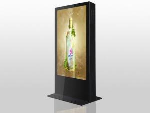 China 60inch 78inch 82 inch IP65 7000cd outdoor P3 P4 floor stand double-sided led advertising machine display factory
