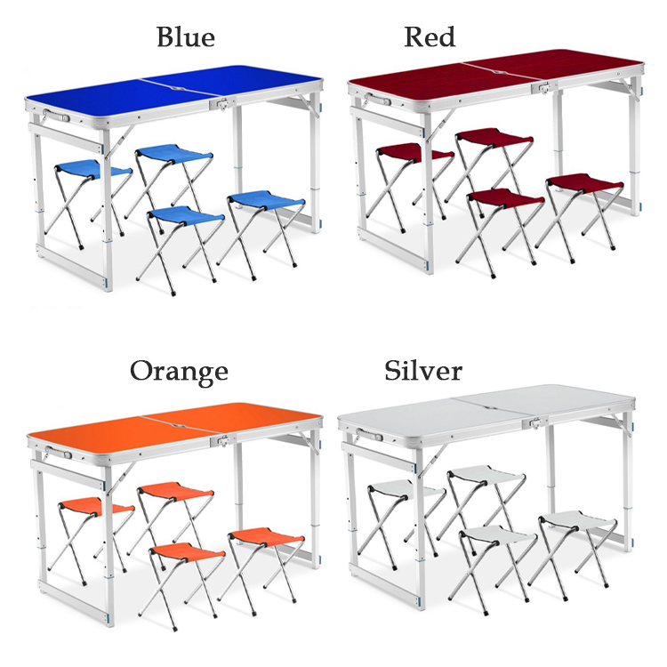 Modern Design Folding Portable Table and Chair Set for Barbecue Beach Picnic Camping
