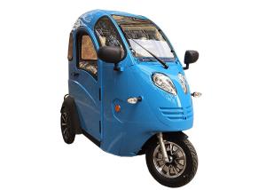 China Passenger Seat Roof Covered Electric Bike , 800 W Enclosed 3 Wheel Motorcycle factory