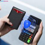 Genuine Leather Men's RFID Blocking Bifold Wallet with Zipper Pockets and Custom