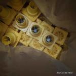 Yellow Square Top Rebar Protection Caps For Construction