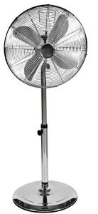 China 18 Inch High Velocity Retro Standing Fan Industrial Grade Chrome Grill Base factory