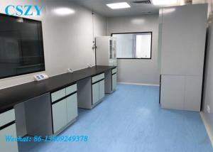 China Customized School Steel Laboratory Work Benches With Hanging Cupboard factory