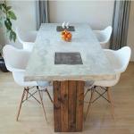 Home Furniture Modern Living Room Concrete Table White Round Concrete Coffee