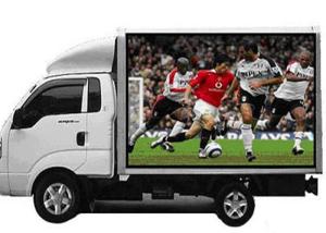 China Outdoor Three Sides 1920Hz 5500CD P6 Mobile LED Billboard factory