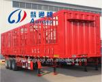 3 Axle 60 Ton Truck Open Cargo Flatbed Stake Fence Semi Trailer with JOST 2"