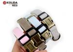 Fashion Pattern Adjustable Dog Collar Plastic Buckle Metal D Ring For Small