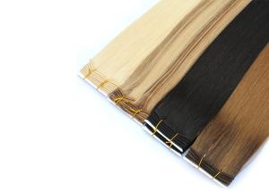 China Straight Clip In Natural Hair Extensions , Natural Black Clip In Hair Extensions factory