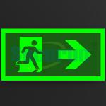 Custom Aluminum Photoluminescent Safety Exit Sign for Hotel Evacuation