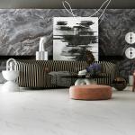 Columbia White Porcelain Tile 800*800mm For Living Room Stain Resistant