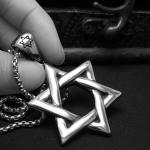 Men's 925 Silver Plated Titanium Stainless Steel Necklace with Jewish Stars