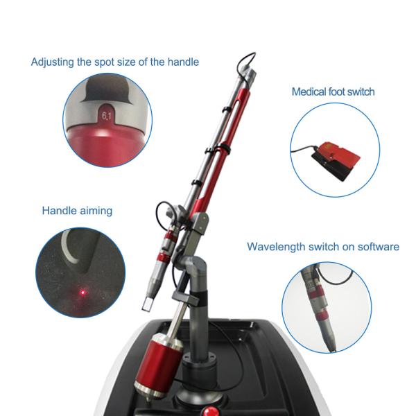 Ce Professional 1064nm 532nm 694 Nm 755 Nm Picosecond Q Switched Nd Yag Laser