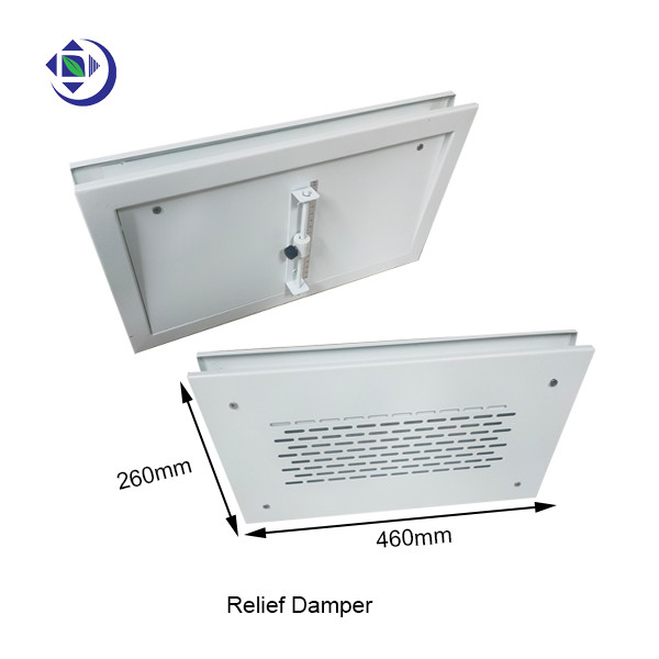 Clean Room Relief Damper , Pressure Damper For 2" Sandwich Panel