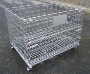 China High quality mesh box wire cage metal bin storage container,wire mesh container factory