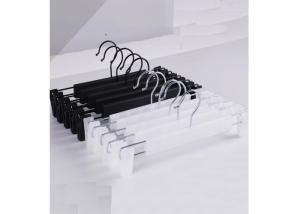 China Dress Wire Coat White Plastic Hangers , Eco - Friendly Customized Plastic Pant Hangers factory