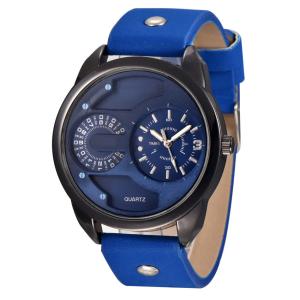 China Big size Round Alloy Wrist Watch , Custom Design Metal Material Genuine Leather Strap Japan Movement Fashion Watch ,OEM factory