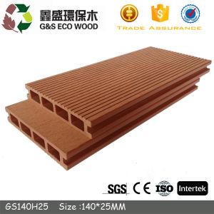 UV Resistance WPC Hollow Decking Swimming Pool Anti Slip Wood Plastic Composite
