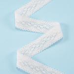 100% Cotton Lace Trim Embroidered White Scalloped Sewing Apparel Trims