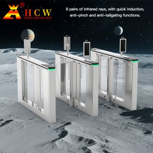 Bi Direction Speed Turnstile Gate 0.3s High Speed With Face Fingerprint