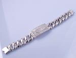 19cm 925 Silver CZ Bracelet 100g Personalized Sterling Silver Friendship