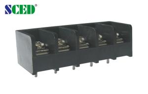 China Spacing 9.52mm Barrier Terminal Block 300V 20A 2-24 Poles Right Angle Wire Inlet factory