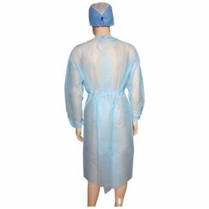 China Polypropylene Disposable Medical Gowns Anti Alcohol With Eastic / Knitted Cuffs factory