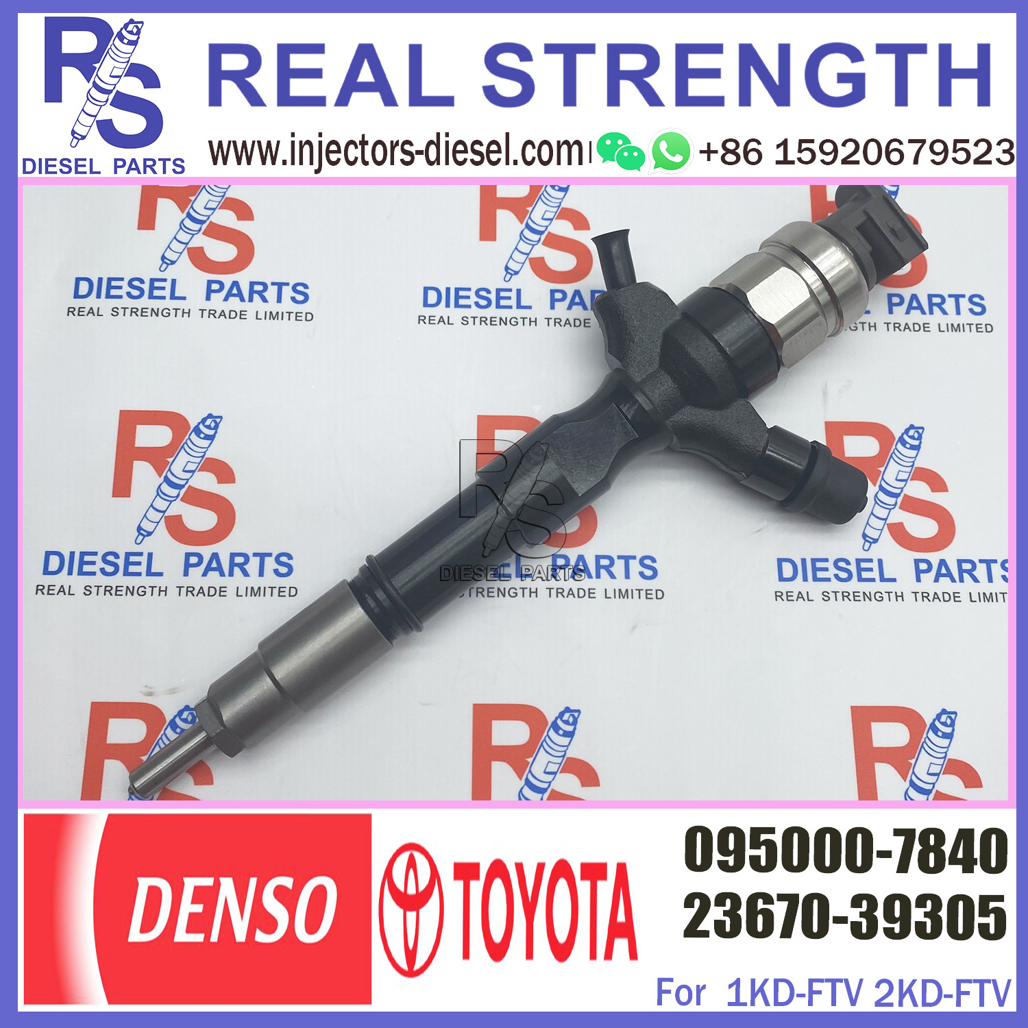 For TO-YOTA 1KD-FTV 23670-39305 095000-7840 Common Rail Fuel Injector 095000-7840 23670-39305