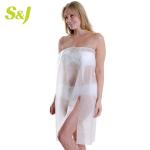 Disposable Nonwoven Kimonos Spa Wear Gown Salon Gown White Black Bathrobe Nylon