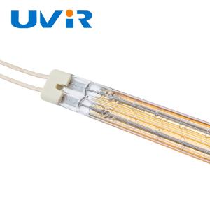 China Type C IR Quartz Infrared Lamp Heater Gold Reflector 1400w Heating factory