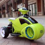 Ride On Toy 3-Wheel Children's Electric Motorcycle with Flashing Wheels and