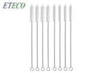 White Drinking Straw Extra Long Tube Brush Nylon Bristle Customized Diameter