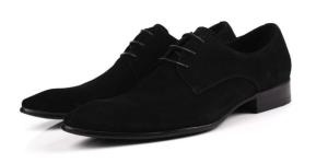 China Classic PU Suede Upper Men Formal Dress Shoes Oxfords Style Mens Black Casual Shoes factory