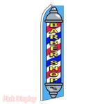 Pink Display Barber Shop Teardrop Feather Flags