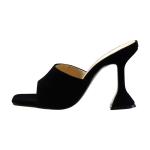 Patent PU OEM Women High Heeled Shoes Strap Metallie Wine Glass Heel