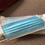 White Blue Disposable Non Woven Face Mask Ear Hook Headband Adjustable