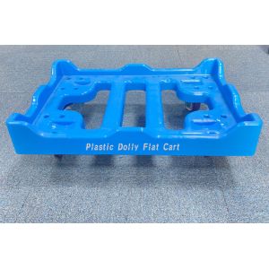 Lightweight Design Attached Lid Nestable Crate Plastic Platform Dolly