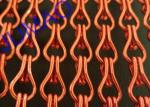 9mm × 16mm Aluminium Chain Link Room Divider , Red Metal Fly Screen Curtains