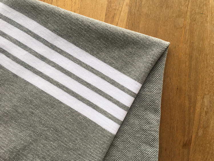 Wear-Resistant And Comfortable Breathable Striped Knit Fabric For Polo Shirt
