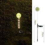 Ground Plug Triple Dandelion Solar Lawn Light for Outdoor Garden Landscape