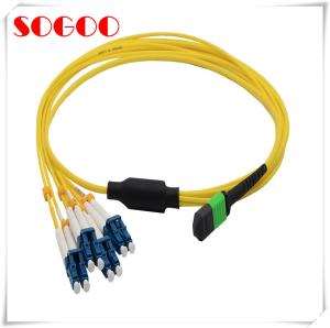 China 2m 8 Core Single Mode MTP LC Fiber Breakout Cable factory