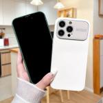 Large Window Shockproof Phone Cases For Iphone 15 Liquid Silicone Phone Full