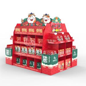 China Supermarket Rack Countertop Cardboard Pallet Display Cases CMYK Printing factory