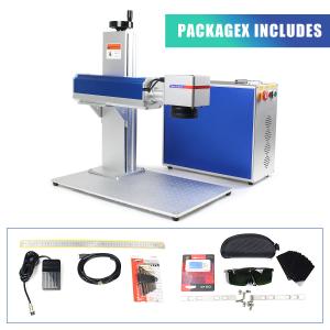 China Stainless Steel Fiber Laser Marking Machine Raycus Max JPT Rotary Axis 20W-100W factory