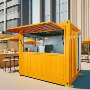 China 10FT Mini Pop-up Container House for Coffee Shop Bar Fast-Food Restaurant Convenience Store Kiosk or Booth Window material factory
