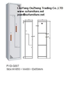 China Single row Two door steel locker FYD-G007,H1850XW400XD450mm,Like 7 Shape,white color factory